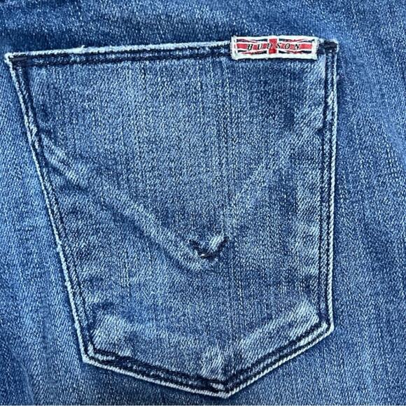 Hudson High Waist Jodi Flare Button Fly Raw Edge Hem Size 26 Retro Boho - Picture 6 of 13